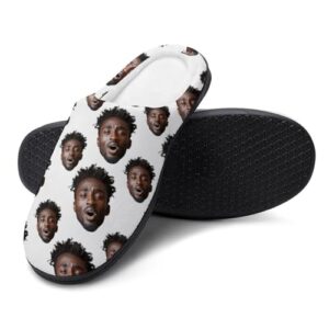 Custom Photo Slippers Custom Face Images Slippers Personalized Slippers for Man Funny Slippers for Family Durable Rubber Sole Anti-Slip Slippers House Slippers Indoor Short Plush Slippers - Image 6
