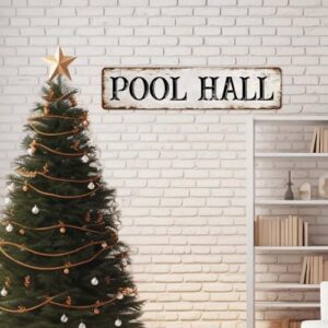 Vintage Pool Hall Metal Signs Street Sign Living Room Household Decor 6" x 24" Made In The USA Customize Holiday Gifts Artwork Decor With Your Text For House Terrace - Image 6