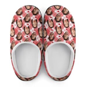 Plujam Custom Photo Slippers Gifts for Men Funny Gifts for Women on Christmas Durable Rubber Sole Non Slip Slippers House Slippers Indoor Outdoor Personalized Slippers Funny Slippers for Adults - Image 5