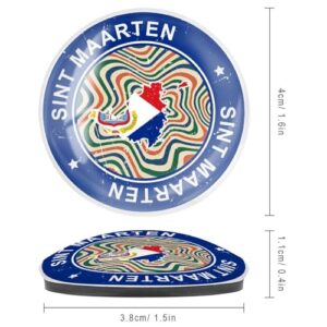 Customize 2 PCS Glass Fridge Magnets - Sint Maarten Flag Magnet for Cabinet Household and Locker Decoration, Country Travel Theme Souvenir Cute Holiday Personalized Gifts - Image 8