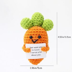 Kuppi Personalized Positive Crochet Animals Cute Stuff Funny Handmade Inspirational Gifts for Women Men Valentine's Day Birthday Presents Emotional Motivational Decor(Carrot) - Image 6