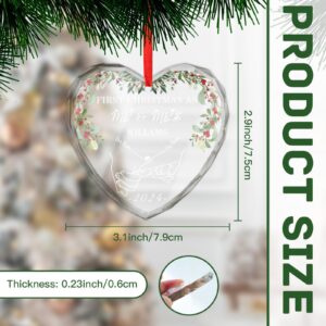 Couple Personalized Christmas Ornament 2024 Engagement Gifts for Newlywed Frist Christmas As Mr&Mrs Wedding Gifts Ideas Bridal Shower (Design 01) - Image 3