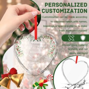 Couple Personalized Christmas Ornament 2024 Engagement Gifts for Newlywed Frist Christmas As Mr&Mrs Wedding Gifts Ideas Bridal Shower (Design 01) - Image 4
