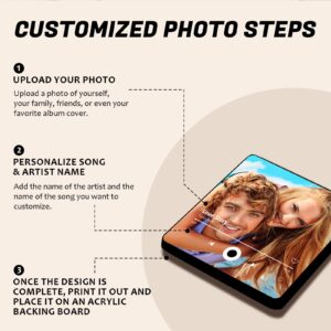 Custom Music Fridge Magnet with Photo, Song & Album Cover Personalized Music Refrigerator Magnet Christmas Valentine's Day Personalized Gifts for Couples (Style 04) - Image 5