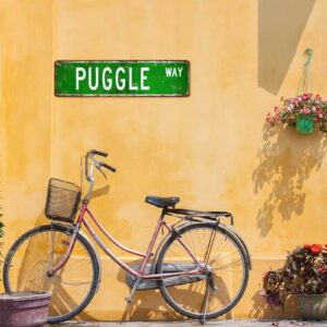 Custom Road Signs Personalized, Customize Metal Signs, Puggle Animal Street Sign Indoor Outdoor Use, Funny Puggle Slow Down Sign Metal Poster Wall Decor for Kitchen Living Room Store - Custom Color - Image 5
