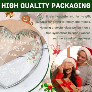 Couple Personalized Christmas Ornament 2024 Engagement Gifts for Newlywed Frist Christmas As Mr&Mrs Wedding Gifts Ideas Bridal Shower (Design 01) - Image 5