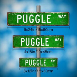 Custom Road Signs Personalized, Customize Metal Signs, Puggle Animal Street Sign Indoor Outdoor Use, Funny Puggle Slow Down Sign Metal Poster Wall Decor for Kitchen Living Room Store - Custom Color - Image 7