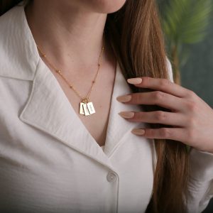 Personalized Multiple Bar Kids Name Necklace, Custom Name Tag Necklace, Handmade Personalized Jewelry, Dainty Name Jewelry, Christmas Gift - Image 6