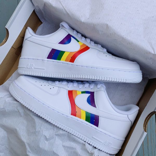 Rainbow Pride Custom Air Force 1s