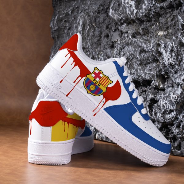 Hand Painted Football Team Sneakers Custom Logo Air Force 1 Personalised Painted Drips AF1 Sneakers Sports Team Shoes Football Fan Gifts