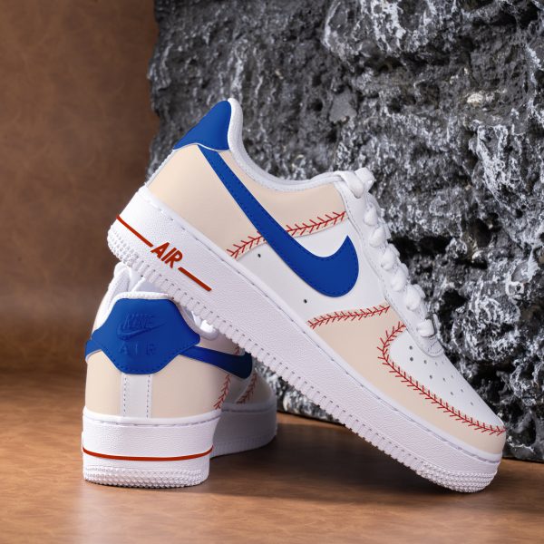Hand Painted Baseball Sneakers Custom Baseball Themed Air Force 1 Personalised Baseball AF1 Sneakers Sports Team Shoes Baseball Fan Gifts