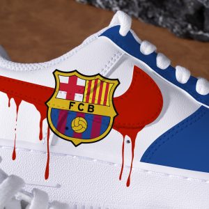 Hand Painted Football Team Sneakers Custom Logo Air Force 1 Personalised Painted Drips AF1 Sneakers Sports Team Shoes Football Fan Gifts - Image 2