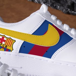 Hand Painted Football Team Sneakers Custom FCB Air Force 1 Personalised Painted AF1 Sneakers Custom Sports Team Shoes Football Fan Gifts - Image 2