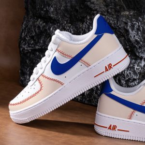 Hand Painted Baseball Sneakers Custom Baseball Themed Air Force 1 Personalised Baseball AF1 Sneakers Sports Team Shoes Baseball Fan Gifts - Image 3