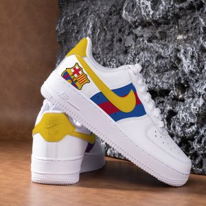 Hand Painted Football Team Sneakers Custom FCB Air Force 1 Personalised Painted AF1 Sneakers Custom Sports Team Shoes Football Fan Gifts - Image 3